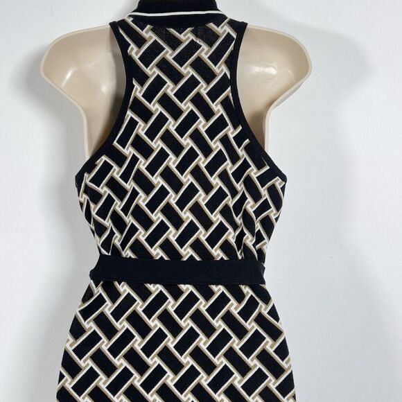 Diane Von Furstenberg For Target Knit Collared Wrap Dress Sz S Black Sleeveless - Picture 7 of 14